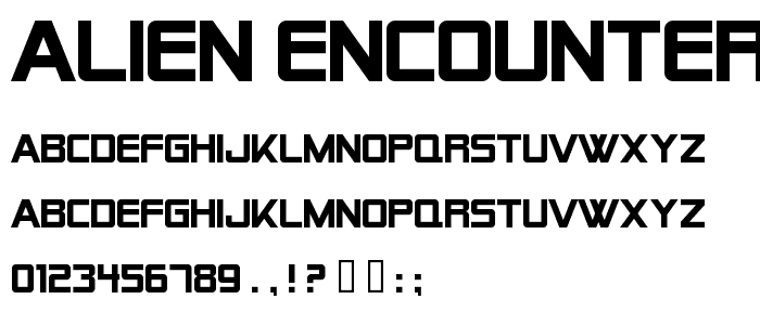 Alien Encounters Solid font